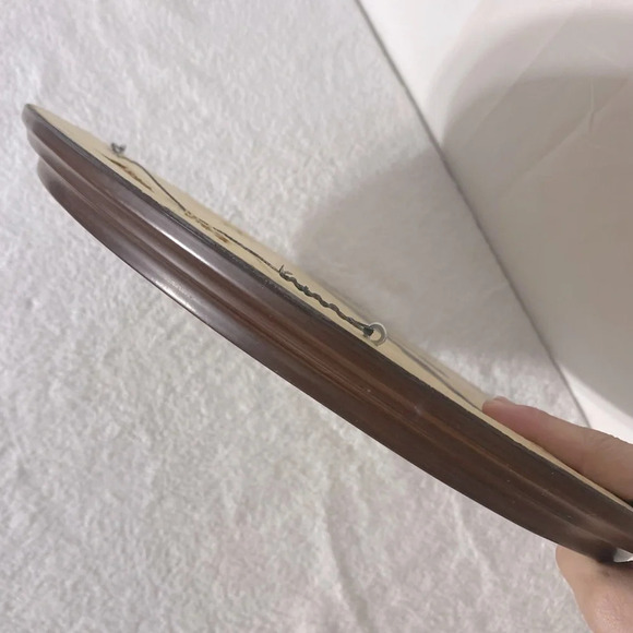 Vintage Hummel Completed Oval Framed Embroidery Art - Picture 5 of 10